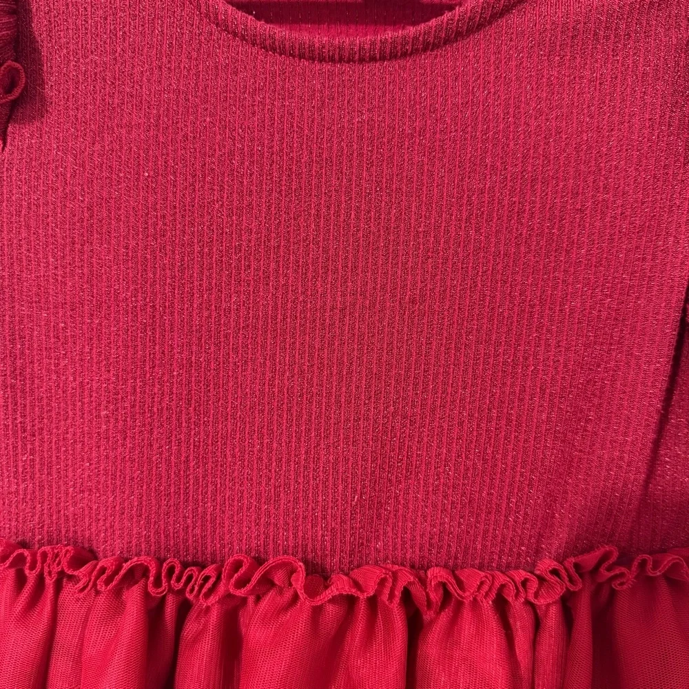 Old Navy Vibrant Red Ruffle Kids Dress